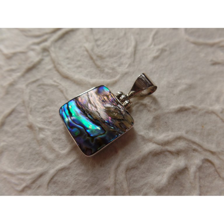 Petit pendentif carré abalone