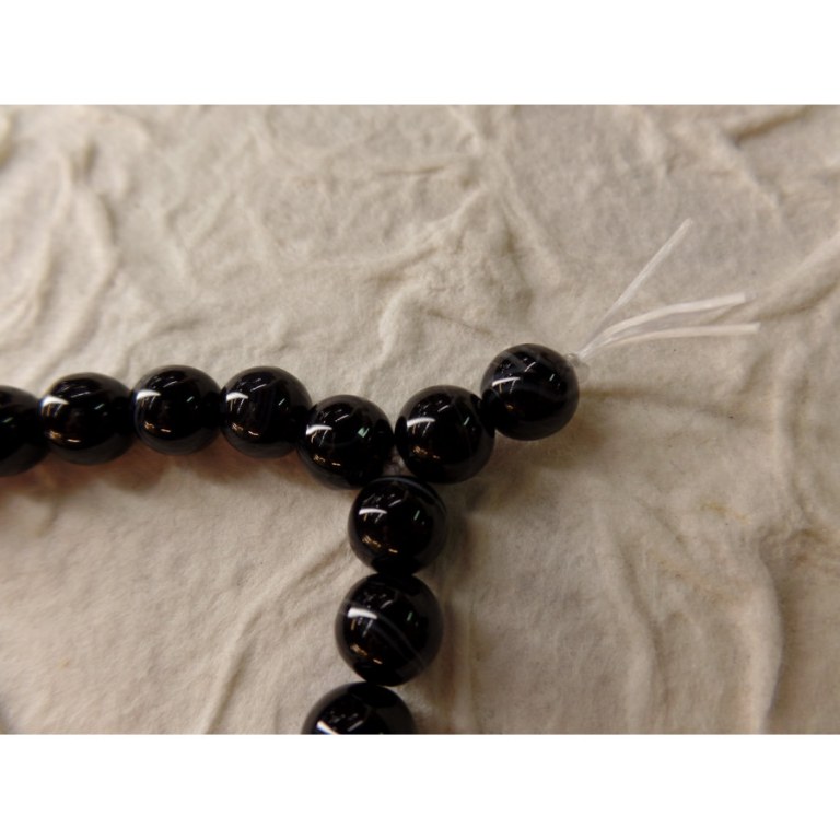 Mala de poignet agate crazy lace noire