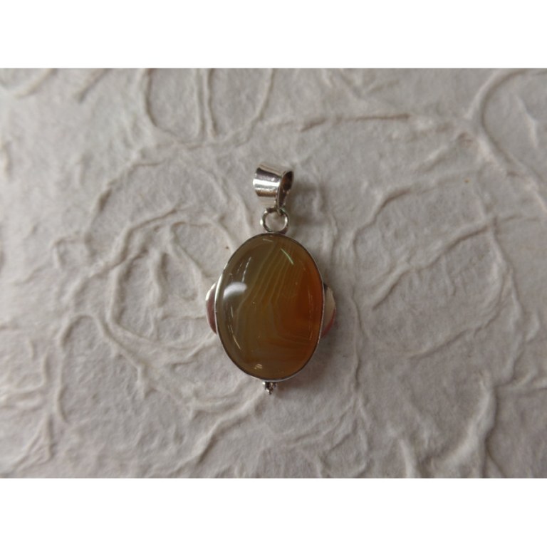 Petit cabochon jaune agate du Botswana