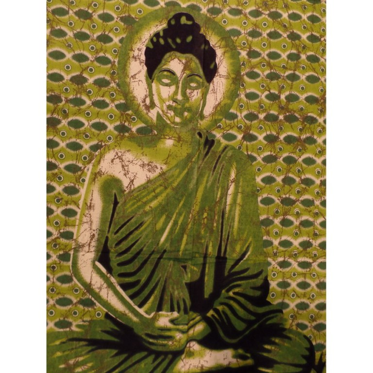 Tenture Bouddha zen vert