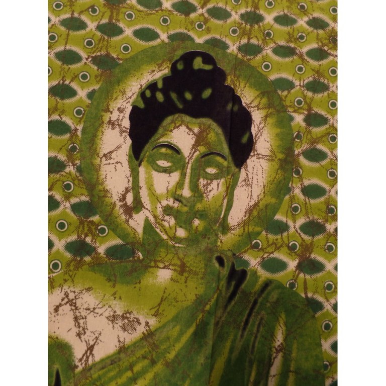 Tenture Bouddha zen vert