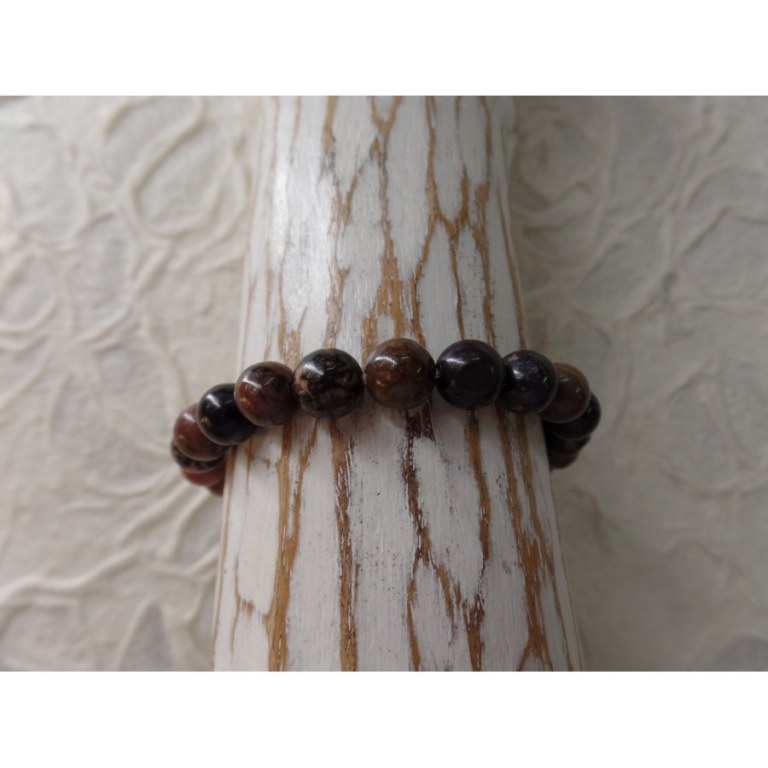 Mala de poignet en rhodonite 