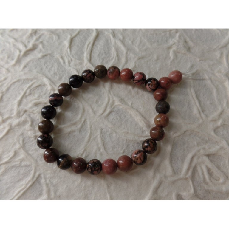 Mala de poignet en rhodonite 