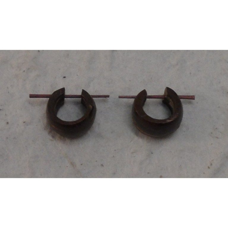 Boucles d'oreilles tout en bois coco