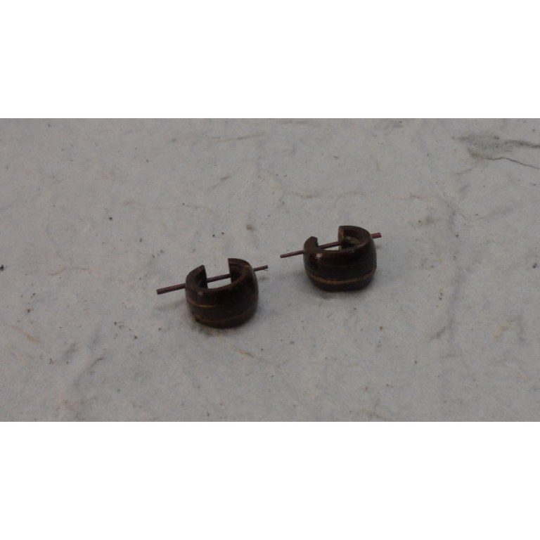 Boucles d'oreilles tout en bois coco