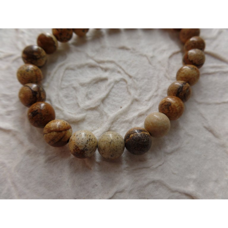 Bracelet mala jaspe paysage