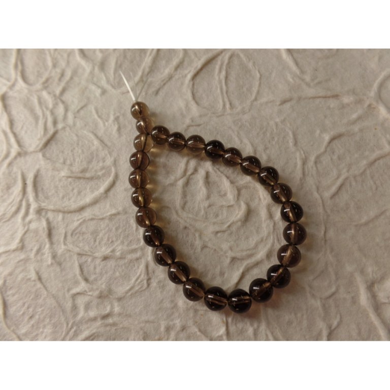 Bracelet mala obsidienne fumée