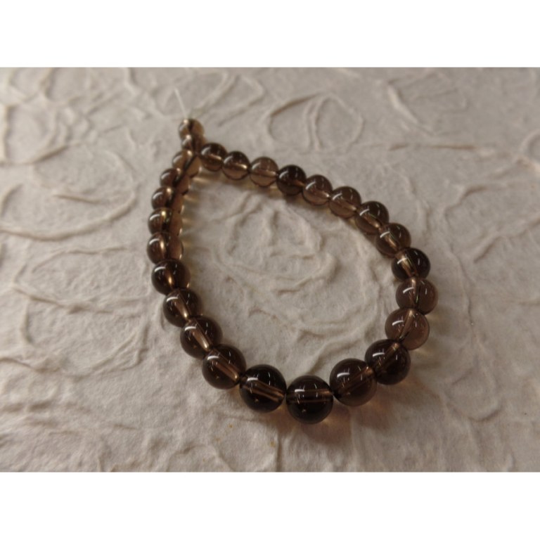 Bracelet mala obsidienne fumée