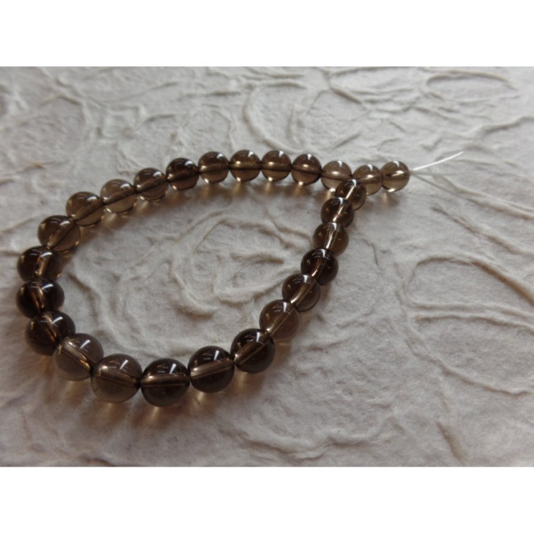 Bracelet mala obsidienne fumée