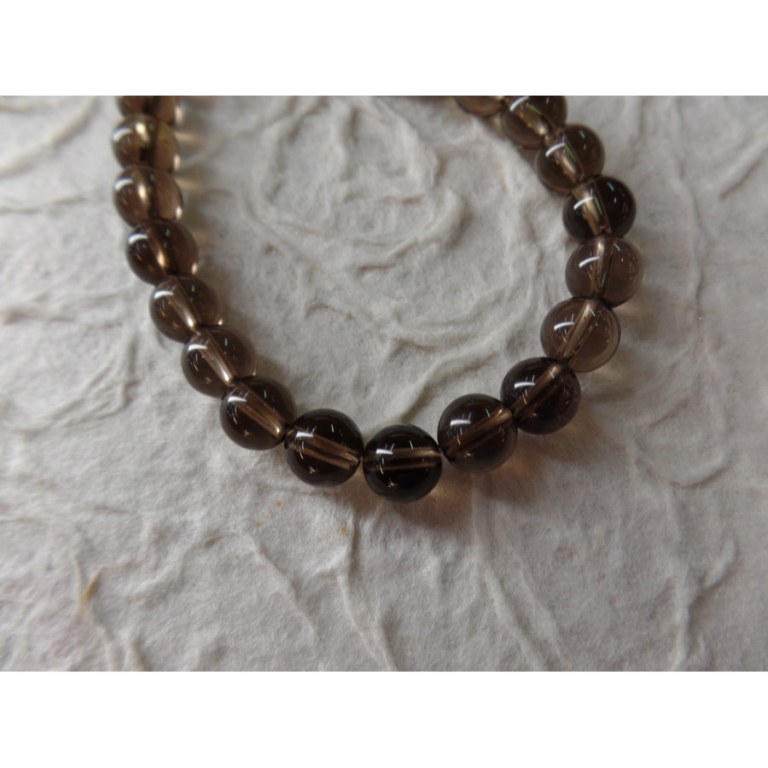 Bracelet mala obsidienne fumée