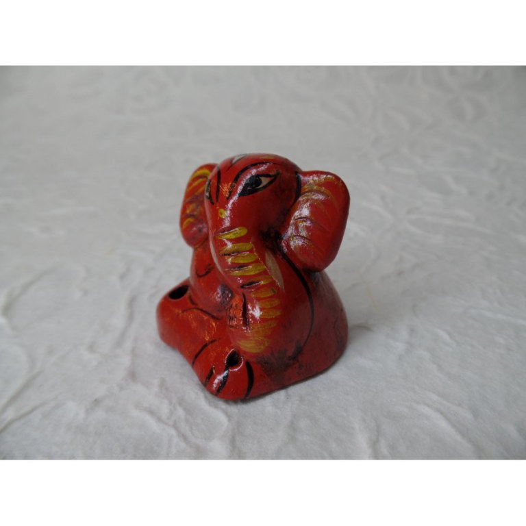 Petit brûle encens éléphant rouge