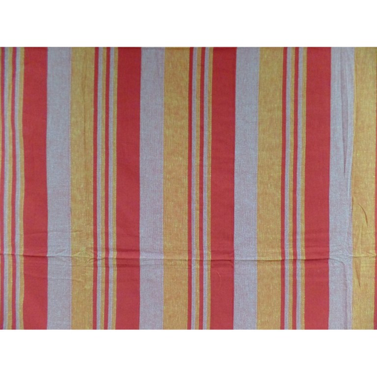 Tenture maxi Kérala rayée rouge/blanc/orange