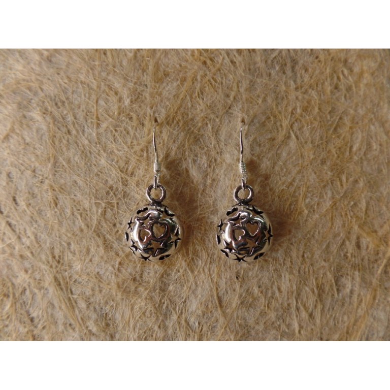 Boucles d'oreilles 1/2 sphère pak