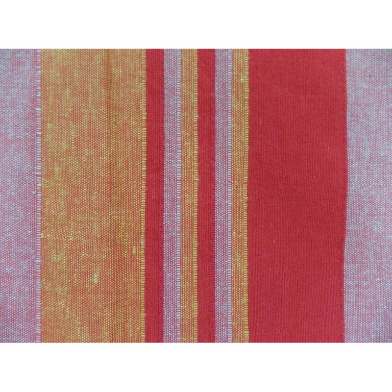 Tenture maxi Kérala rayée rouge/blanc/orange