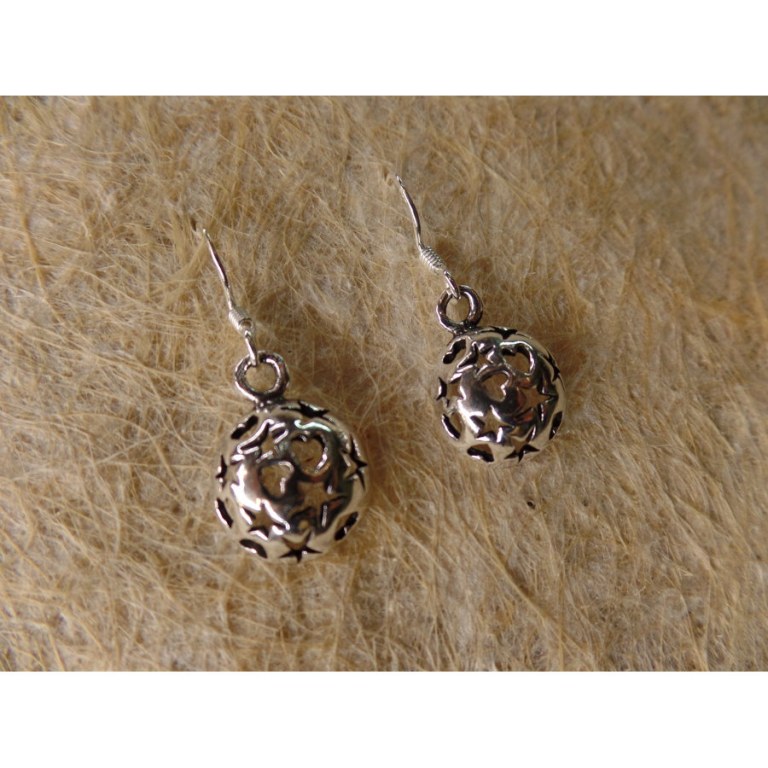 Boucles d'oreilles 1/2 sphère pak