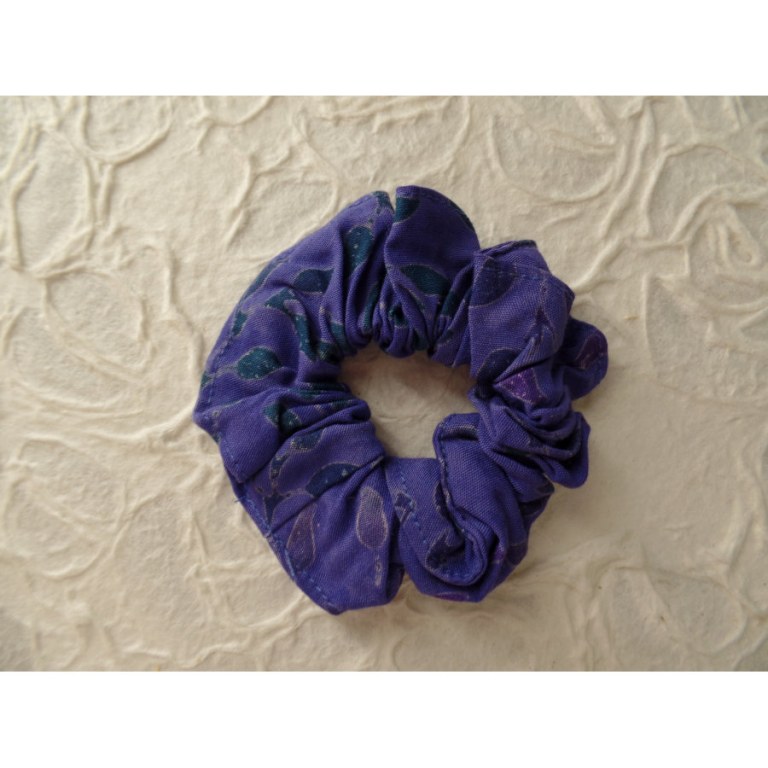 Chouchou fantaisie violet et vert