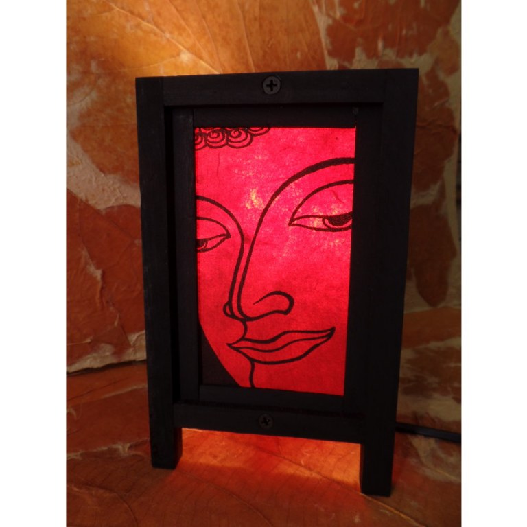 Lampe rouge Bouddha 