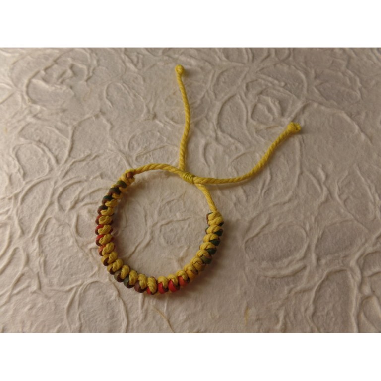 Bracelet Gili cuir color coton jaune