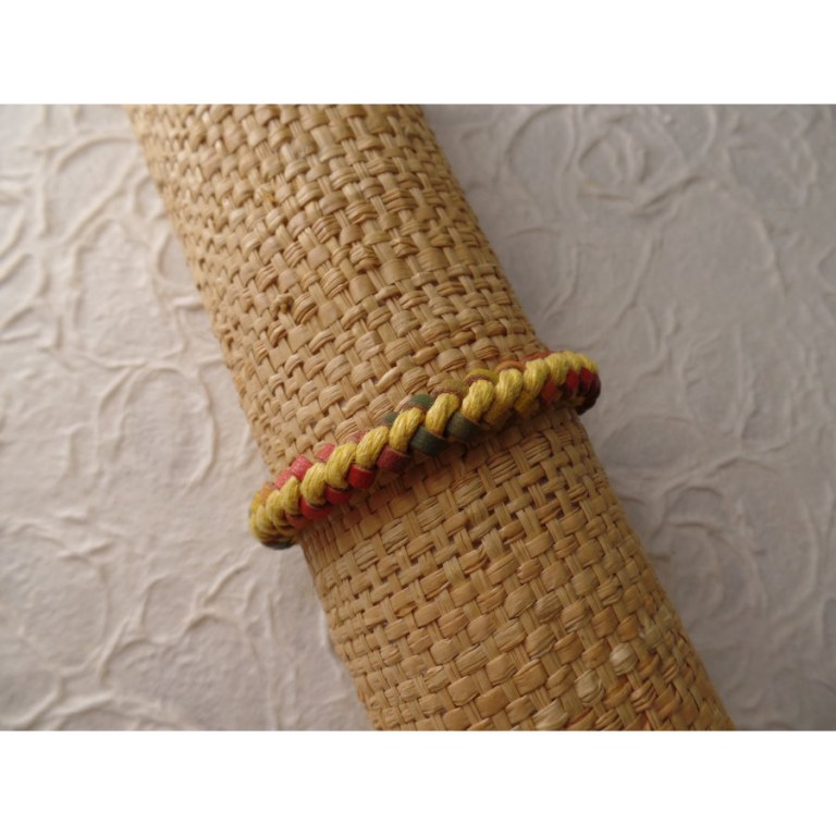 Bracelet Gili cuir color coton jaune