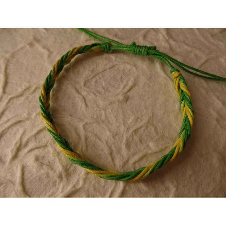 Bracelet tali vert/jaune modèle 5