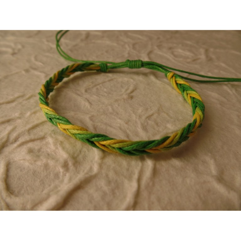 Bracelet tali vert/jaune modèle 5