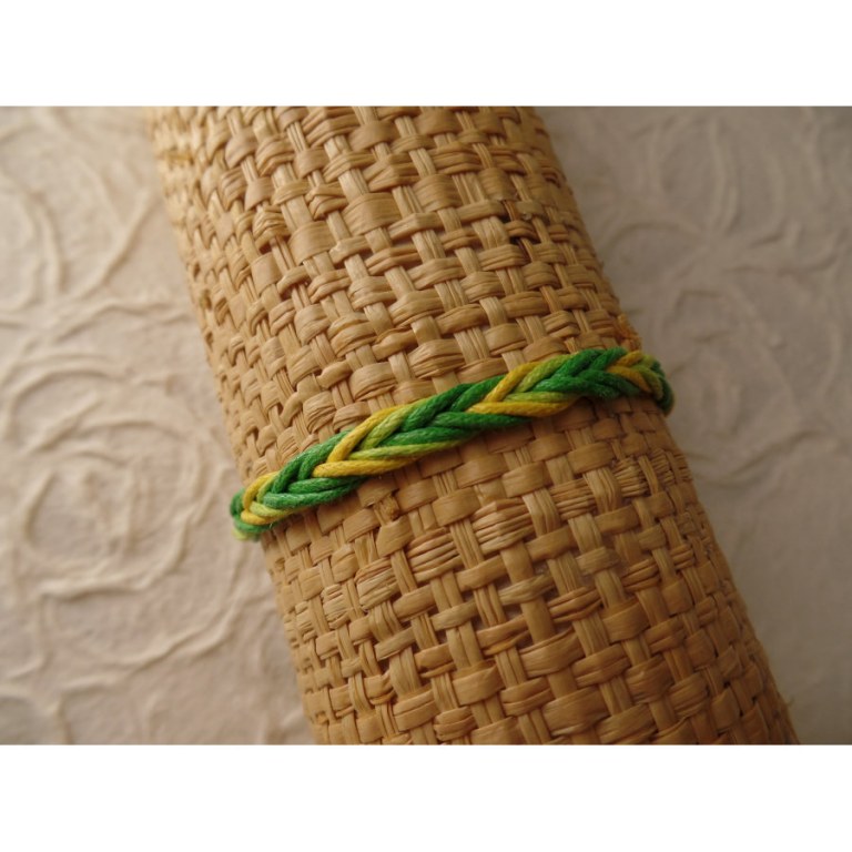 Bracelet tali vert/jaune modèle 5