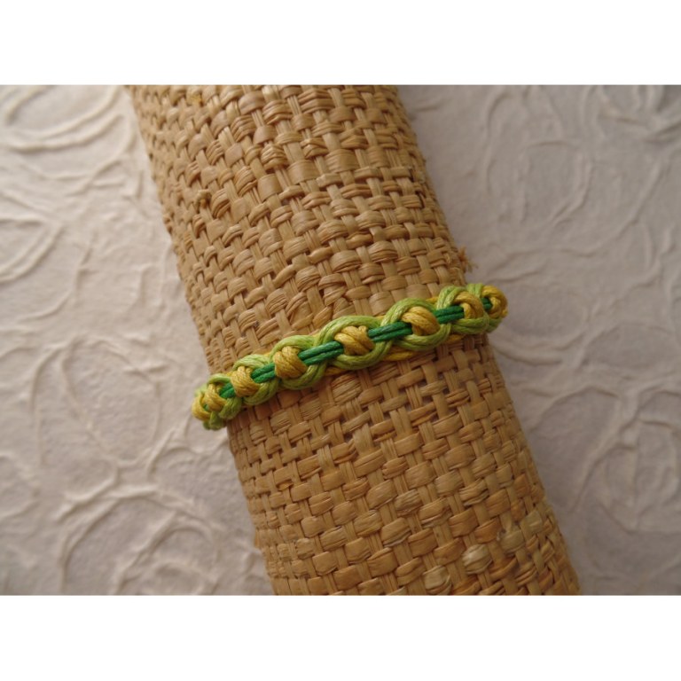 Bracelet tali vert/jaune modèle 3