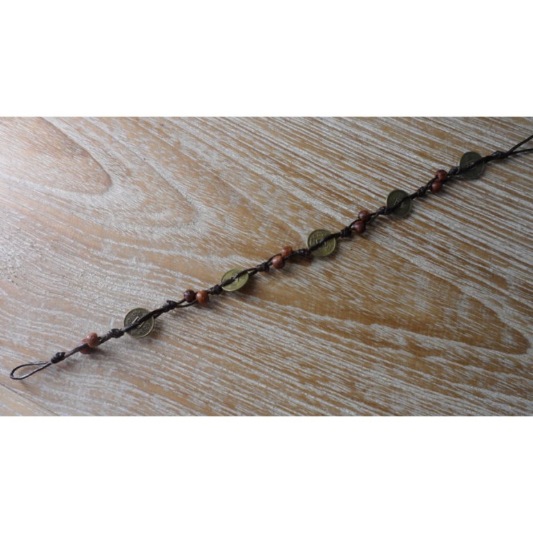 Bracelet marron sapèques 