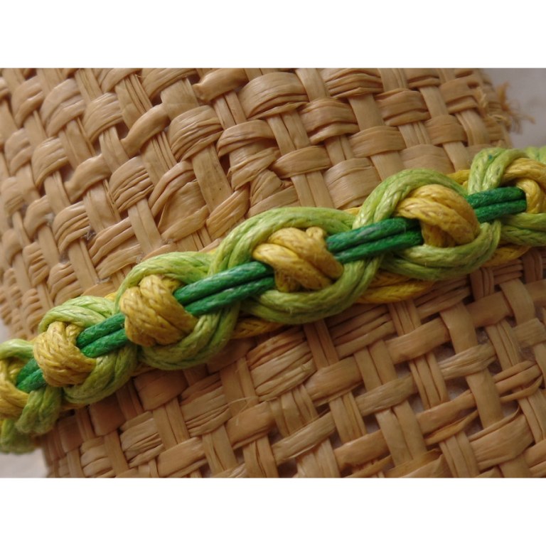 Bracelet tali vert/jaune modèle 3