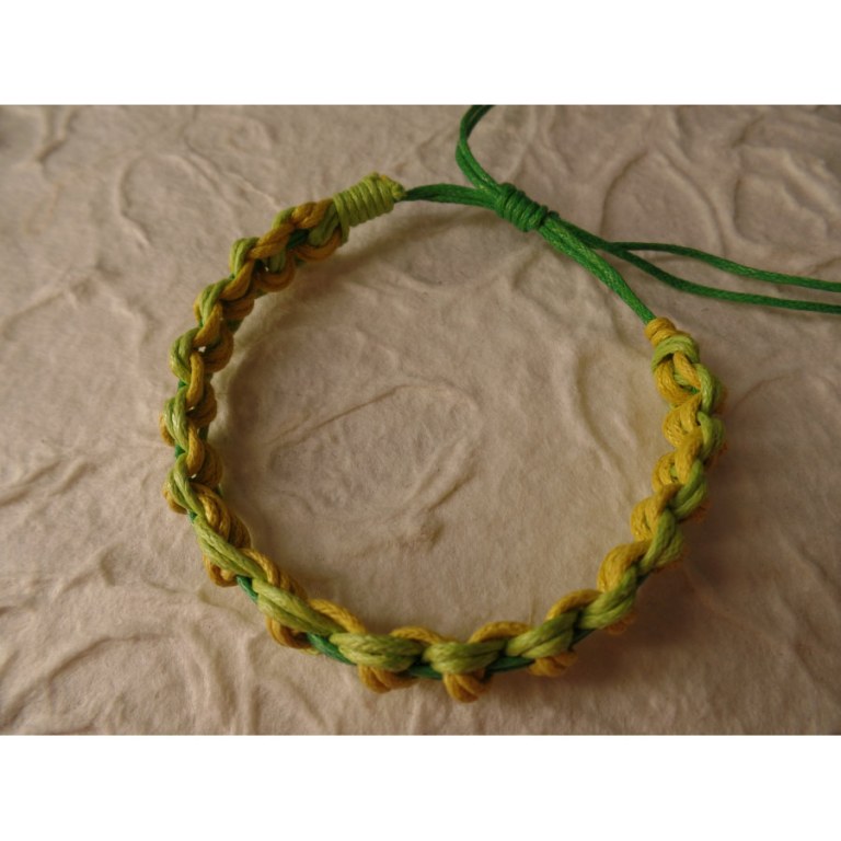 Bracelet tali vert/jaune modèle 3