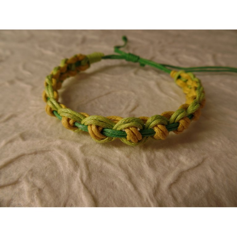 Bracelet tali vert/jaune modèle 3