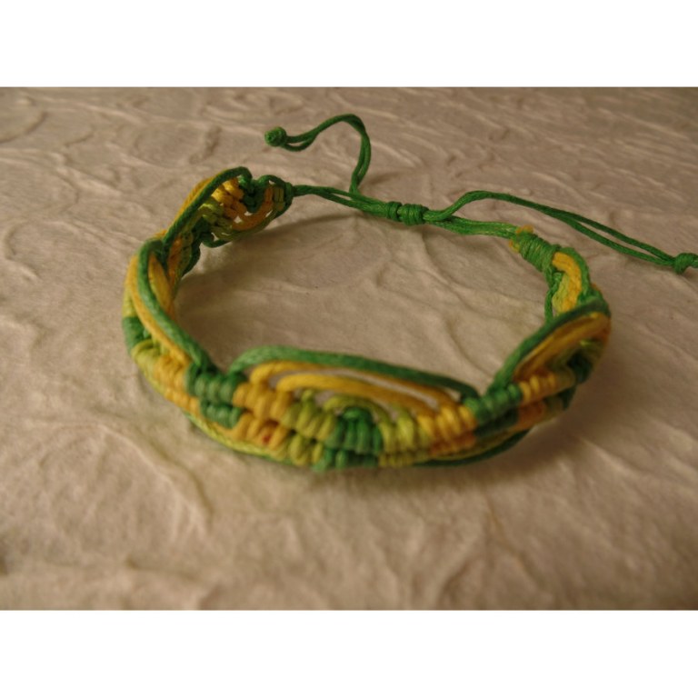 Bracelet tali vert/jaune modèle 7