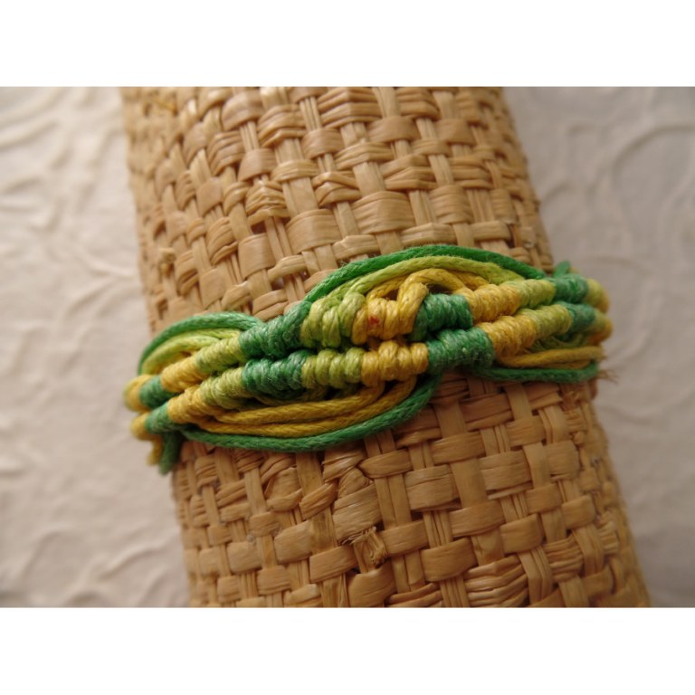 Bracelet tali vert/jaune modèle 7