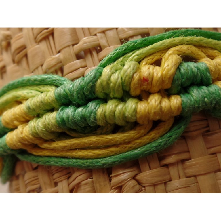 Bracelet tali vert/jaune modèle 7