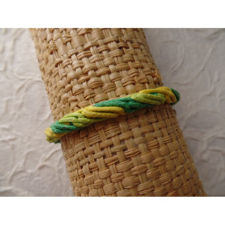 Bracelet tali vert/jaune modèle 12