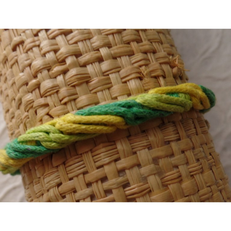 Bracelet tali vert/jaune modèle 12