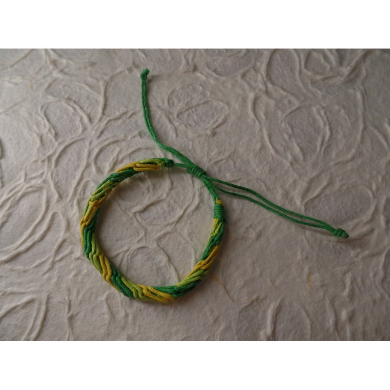 Bracelet tali vert/jaune modèle 12