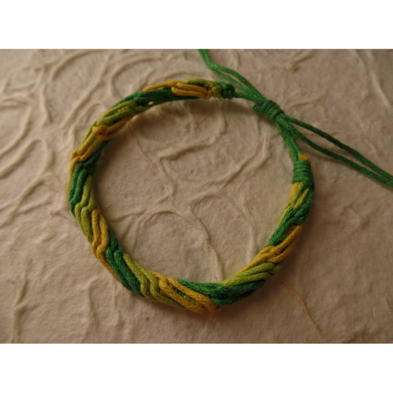 Bracelet tali vert/jaune modèle 12
