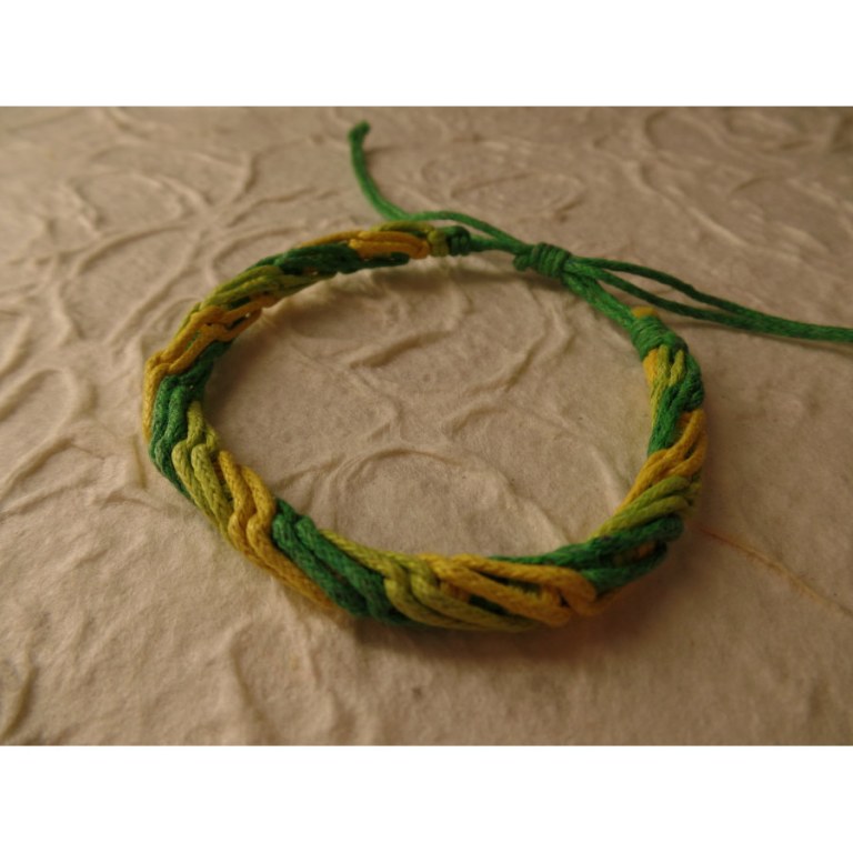 Bracelet tali vert/jaune modèle 12