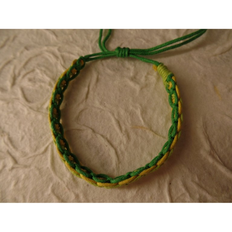 Bracelet tali vert/jaune modèle 11