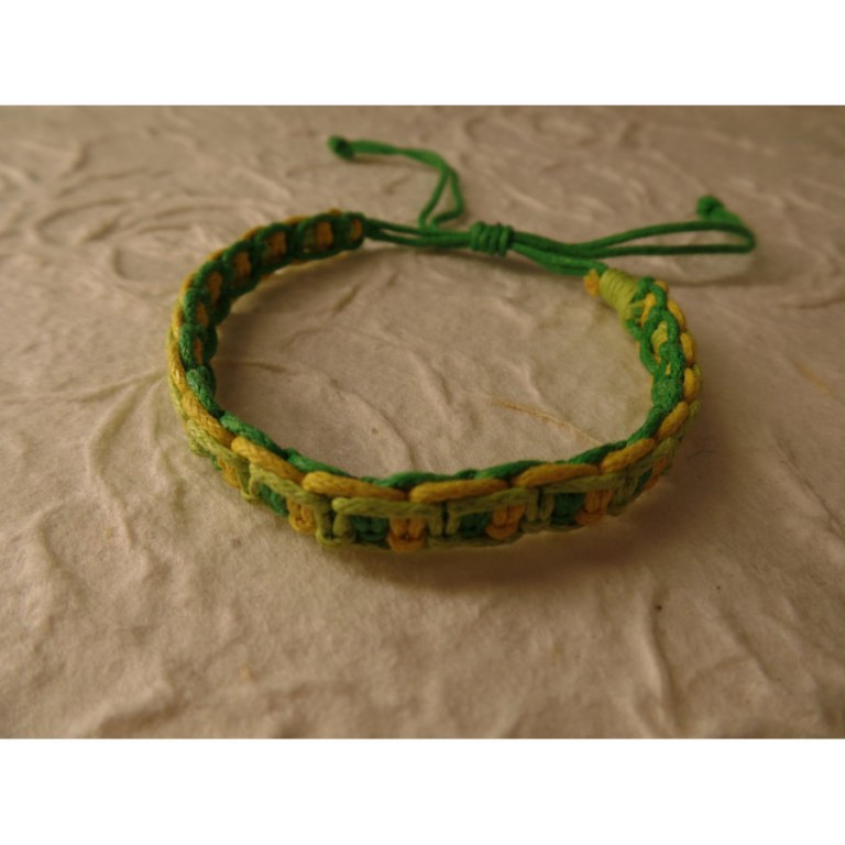 Bracelet tali vert/jaune modèle 11