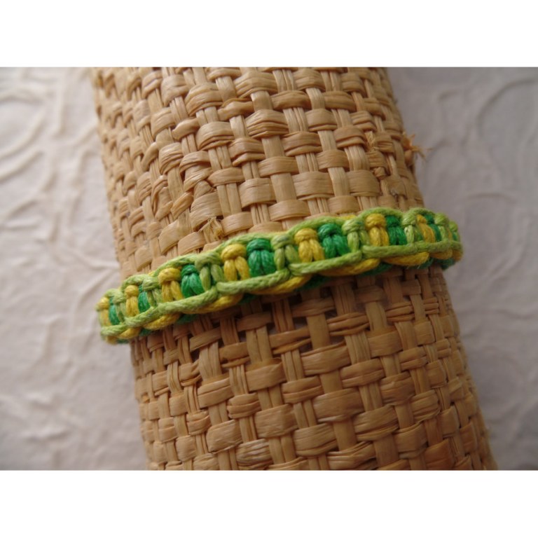 Bracelet tali vert/jaune modèle 11