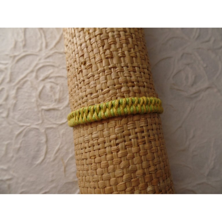 Bracelet tali vert/jaune modèle 4