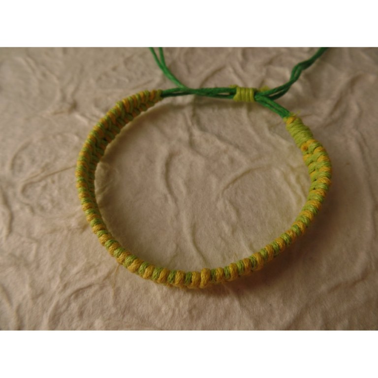 Bracelet tali vert/jaune modèle 4