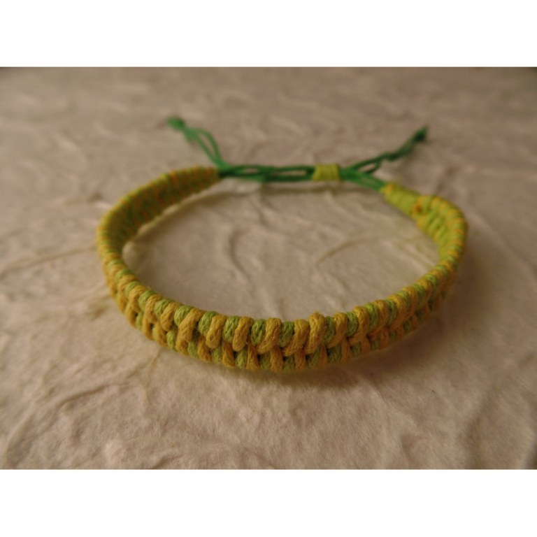 Bracelet tali vert/jaune modèle 4