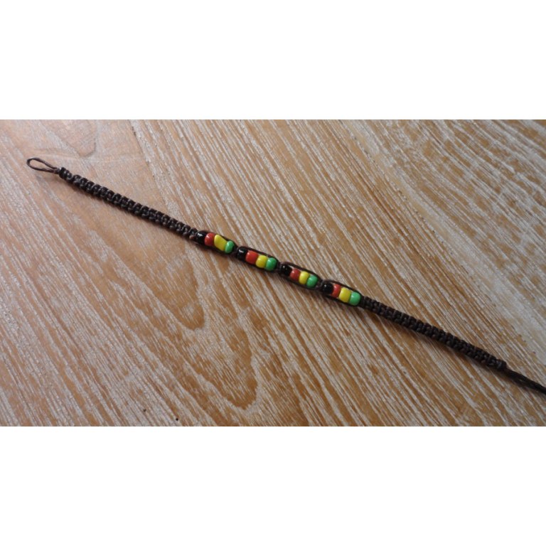 Bracelet marron macrasta