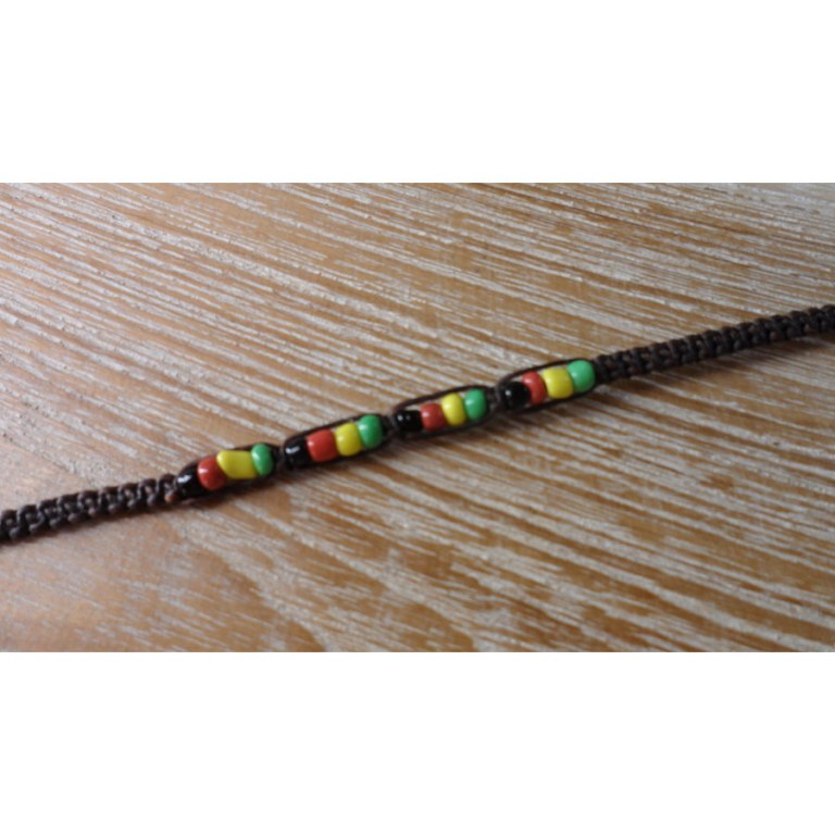 Bracelet marron macrasta