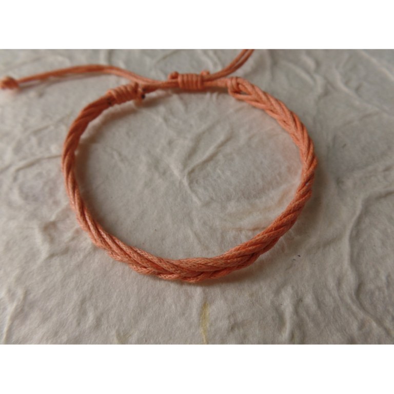 Bracelet 2 fils tali saumon modèle 5