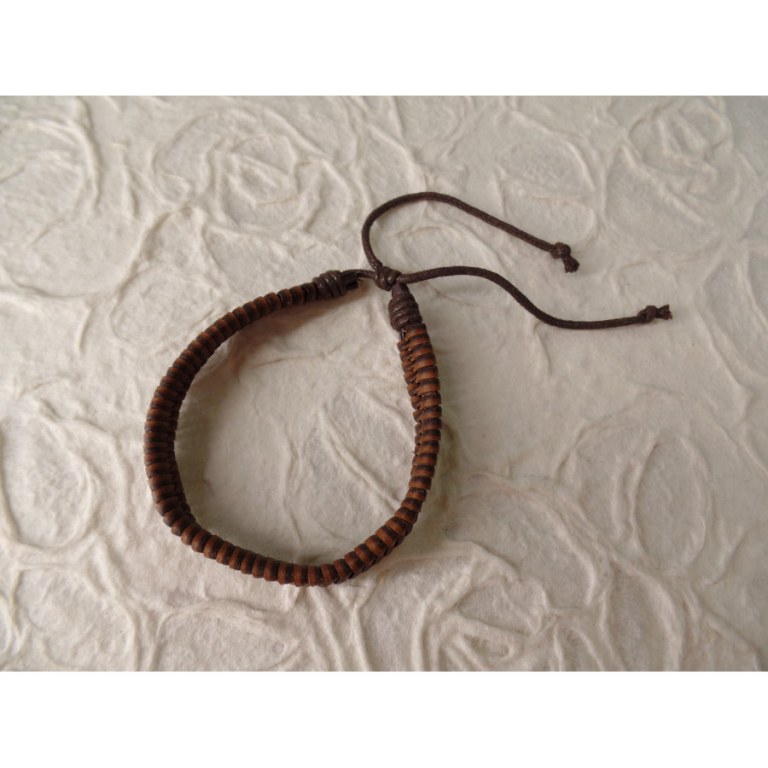 Bracelet tresse africaine marron