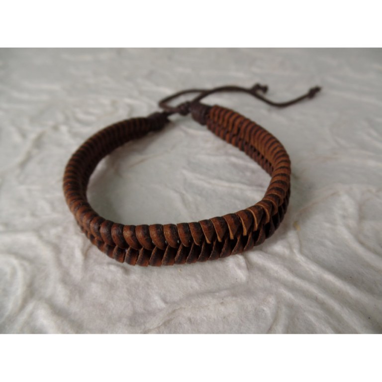 Bracelet tresse africaine marron